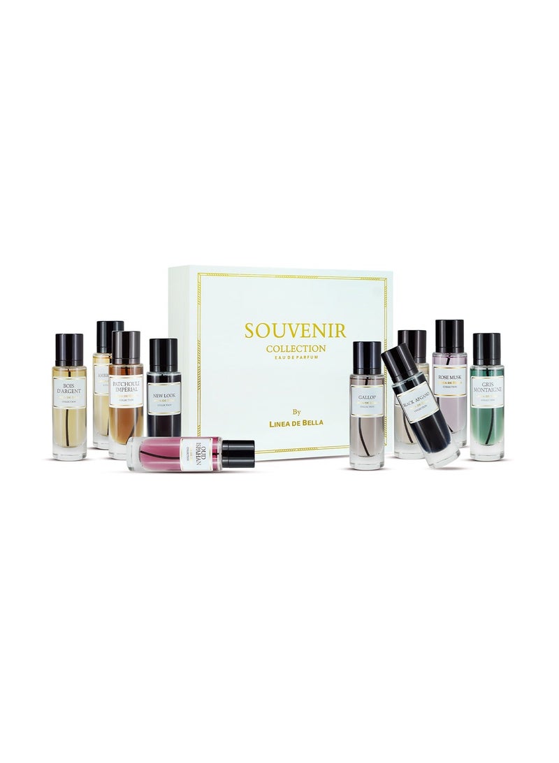 Linea De Bella Souvenir Collection Perfume Gift Set EDP 10 x 30ML | Luxury Long Lasting Perfume for Men & Women - Image 5